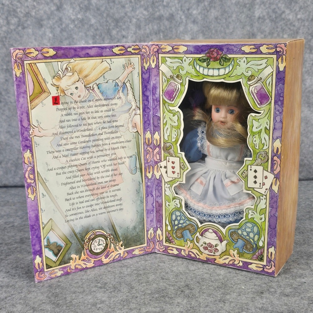 Knickerbocker Alice in Wonderland Doll Girls 8in Blue Storybook Limited Edition